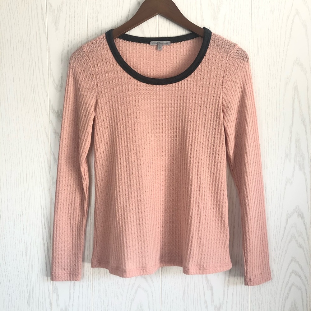 NWOT Charlotte Russe Long Sleeve Waffle Knit Top Size S